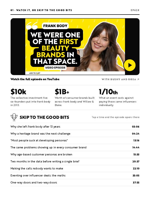 Preview page: Skip to the good bits, with timestamps