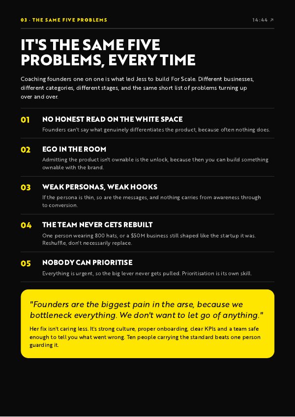 Preview page: The same five problems, every time