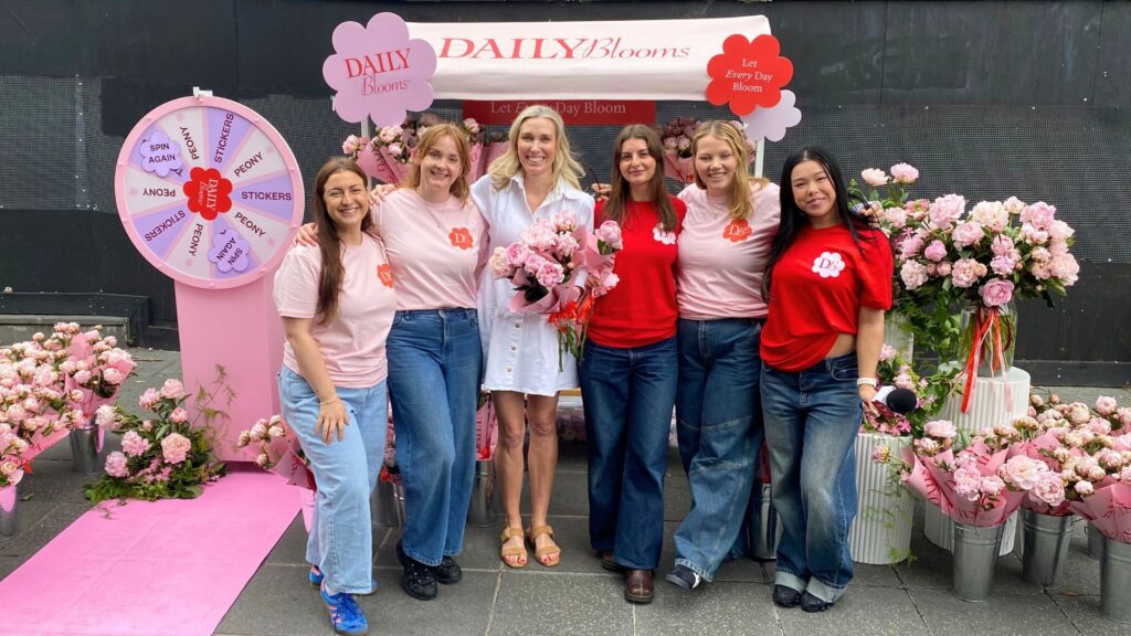Courtney Ray and the Daily Blooms team at a customer event